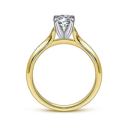 14K Round Diamond Engagement Ring (Setting Only)