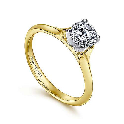 14K Round Diamond Engagement Ring (Setting Only)