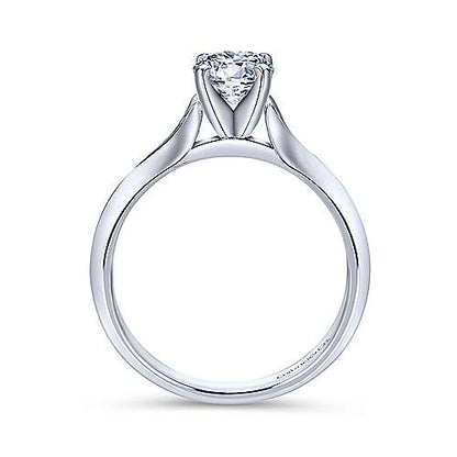 14K Round Diamond Engagement Ring (Setting Only)