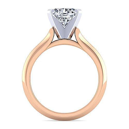 14K Round Diamond Engagement Ring (Setting Only)
