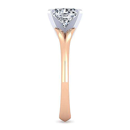 14K Round Diamond Engagement Ring (Setting Only)