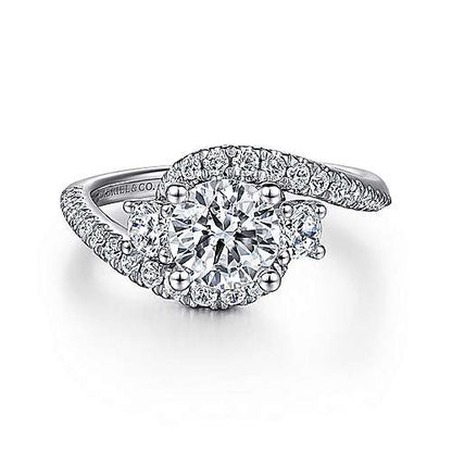 14K Round Diamond Engagement Ring (Setting Only)