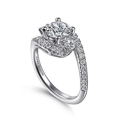 14K Round Diamond Engagement Ring (Setting Only)
