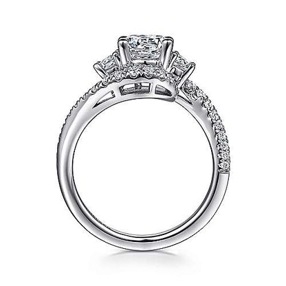 14K Round Diamond Engagement Ring (Setting Only)