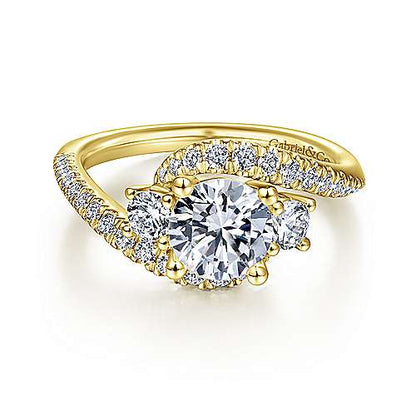 14K Round Diamond Engagement Ring (Setting Only)