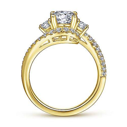 14K Round Diamond Engagement Ring (Setting Only)