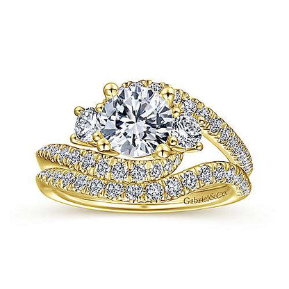 14K Round Diamond Engagement Ring (Setting Only)