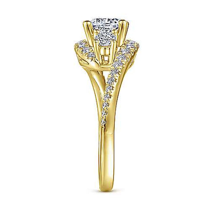 14K Round Diamond Engagement Ring (Setting Only)