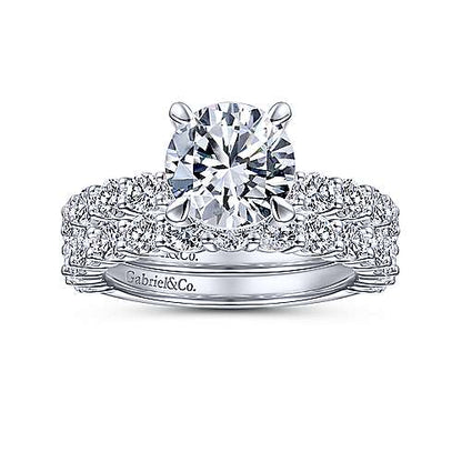 14K Round Diamond Engagement Ring (Setting Only)