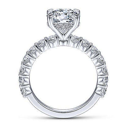 14K Round Diamond Engagement Ring (Setting Only)