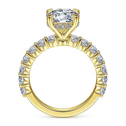 14K Round Diamond Engagement Ring (Setting Only)