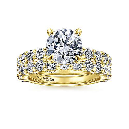 14K Round Diamond Engagement Ring (Setting Only)