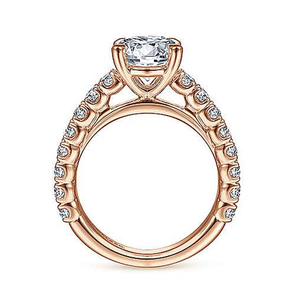 14K Round Diamond Engagement Ring (Setting Only)