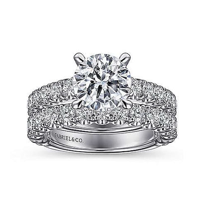 14K Round Diamond Engagement Ring (Setting Only)