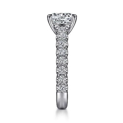 14K Round Diamond Engagement Ring (Setting Only)