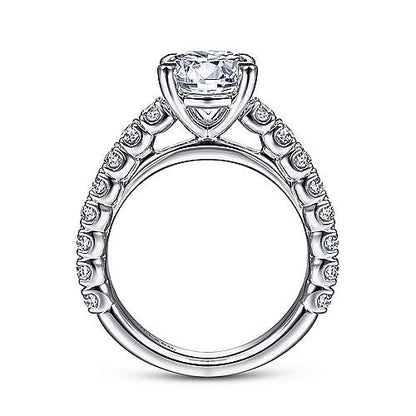 14K Round Diamond Engagement Ring (Setting Only)