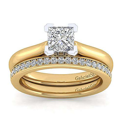14K Princess Cut Diamond Engagement Ring (Setting Only)