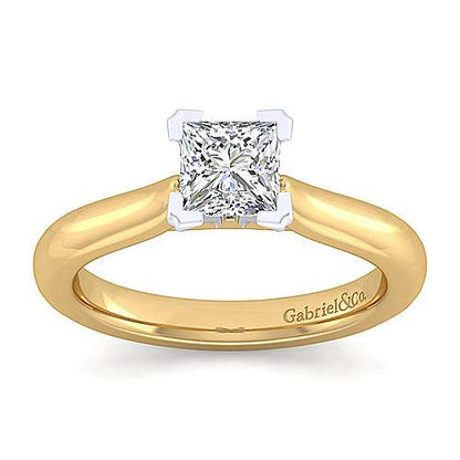 14K Princess Cut Diamond Engagement Ring (Setting Only)