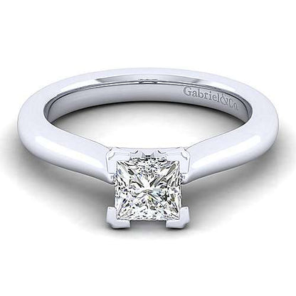 14K Princess Cut Diamond Engagement Ring (Setting Only)