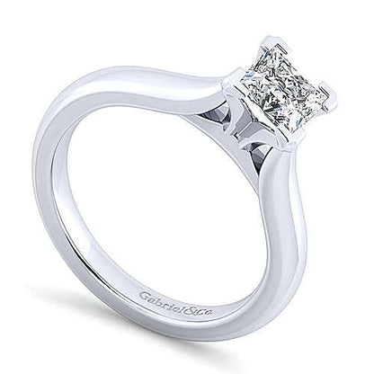 14K Princess Cut Diamond Engagement Ring (Setting Only)