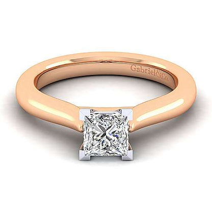 14K Princess Cut Diamond Engagement Ring (Setting Only)