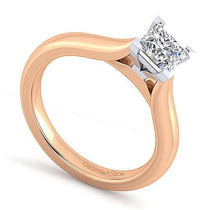 14K Princess Cut Diamond Engagement Ring (Setting Only)