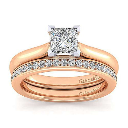 14K Princess Cut Diamond Engagement Ring (Setting Only)
