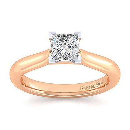 14K Princess Cut Diamond Engagement Ring (Setting Only)