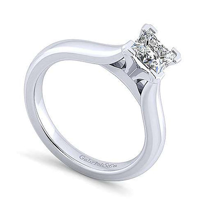 14K Princess Cut Diamond Engagement Ring (Setting Only)