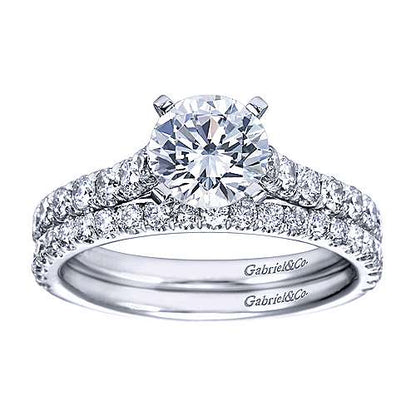 14K Round Diamond Engagement Ring (Setting Only)