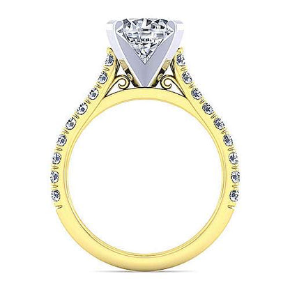 14K Round Diamond Engagement Ring (Setting Only)