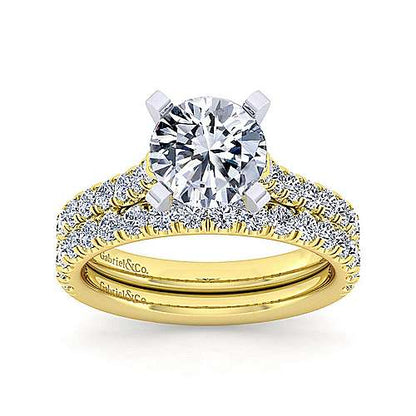 14K Round Diamond Engagement Ring (Setting Only)
