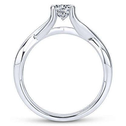 14K Round Diamond Engagement Ring (Setting Only)
