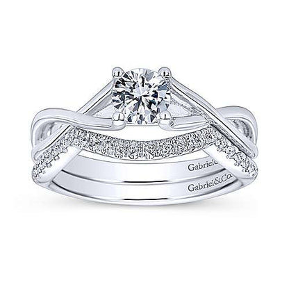 14K Round Diamond Engagement Ring (Setting Only)