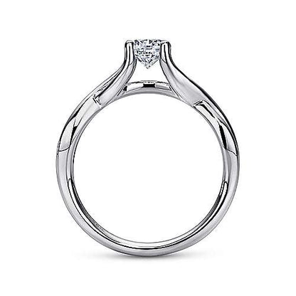 14K Round Diamond Engagement Ring (Setting Only)