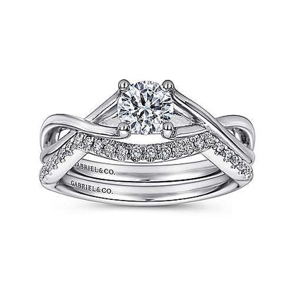 14K Round Diamond Engagement Ring (Setting Only)