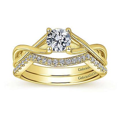 14K Round Diamond Engagement Ring (Setting Only)