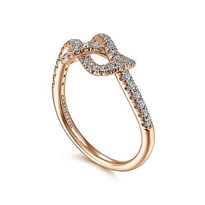 14k Twisted Diamond Knot Eternity Ring