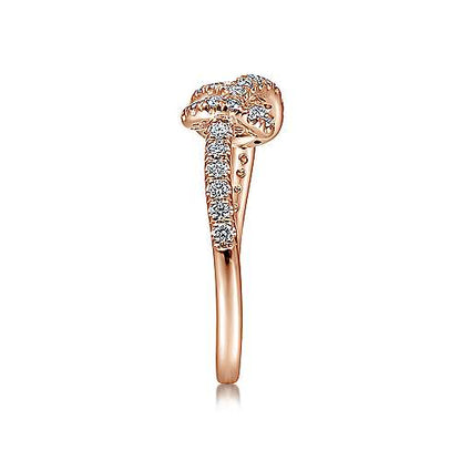 14k Twisted Diamond Knot Eternity Ring