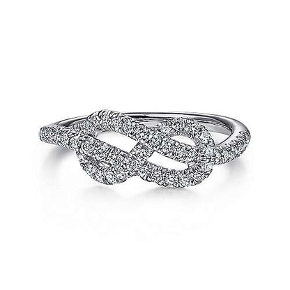 14k Twisted Diamond Knot Eternity Ring