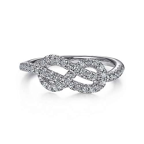 14k Twisted Diamond Knot Eternity Ring
