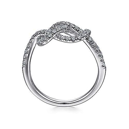 14k Twisted Diamond Knot Eternity Ring