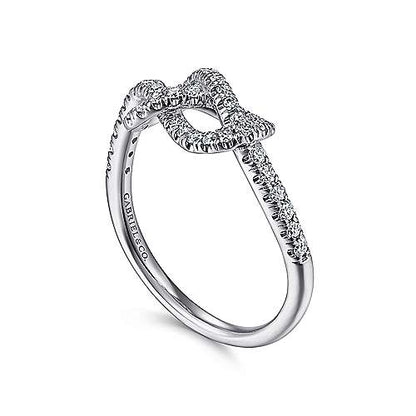 14k Twisted Diamond Knot Eternity Ring