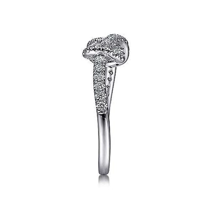 14k Twisted Diamond Knot Eternity Ring