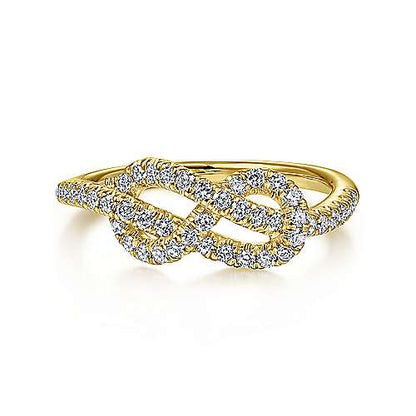 14k Twisted Diamond Knot Eternity Ring