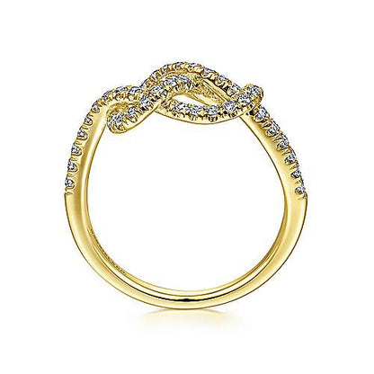 14k Twisted Diamond Knot Eternity Ring