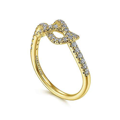 14k Twisted Diamond Knot Eternity Ring