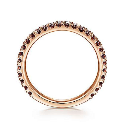 14K Garnet Stacklable Ring