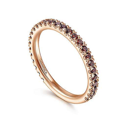 14K Garnet Stacklable Ring