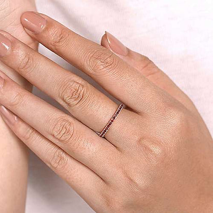 14K Garnet Stacklable Ring